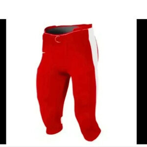 Nike Men's Open Field Football Pants Scarlet Red/ White #615745/658 NWT M or L